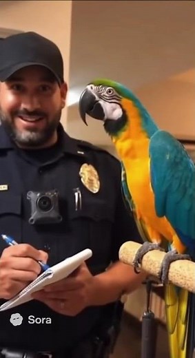 Talking Parrot vs Police 👮‍♂️🦜 #shorts