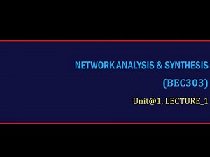 U1_L1 | Kirchhoff's Voltage Law (KVL) | Network Analysis & Synthesis (BEC303) | Hindi