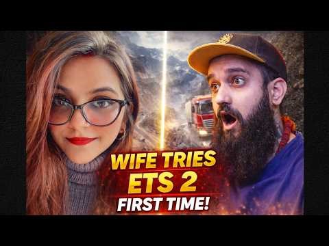 😱 Wife Tried ETS2 First Time With MOZA Truck Wheel! | Funny & Real Reaction