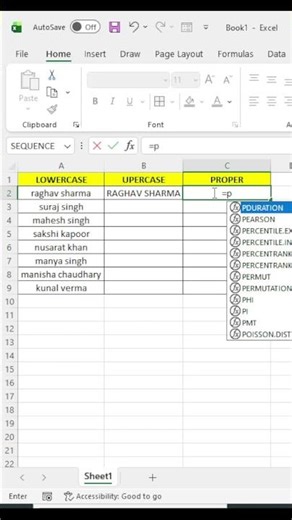 Lowercase and Proper function in excel | proper function in excel #shortsviral #excel #viral