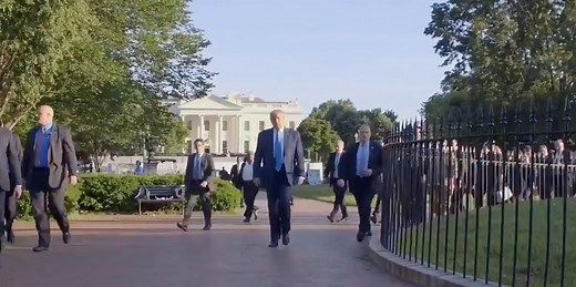 4.5M views · 26K reactions | The White House made a highlight reel to celebrate Trump’s heroic walk across the street for his bible photo op... | Jimmy Kimmel Live | Facebook