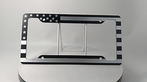 Watch American Flag License Plate Frame - USA Aluminum Metal on Amazon Live