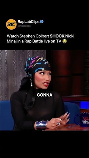 Nicki Minaj SHOCKED by Stephen Colbert's Rap Lines 🔥 #RapBattle