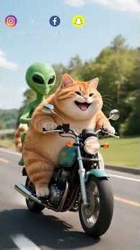 Story Time : Big Cat made Aliens his lunch 🍽️ #cat #alien #jokes #funny