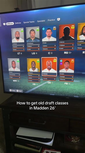 Load Old Rosters and Draft Classes in Madden 26