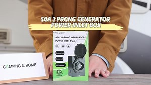 50 Amp 125/250V Generator Power Inlet Box NEMA SS 2-50P With Indicating Light and Waterproof Cover Outdoor ETL Listed