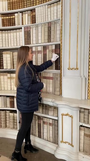 👀 Unlocking the secrets of the library of Abbey, considered one of the most beautiful in the world. Where do tou think the secret passage will take you? | Antoine Bn