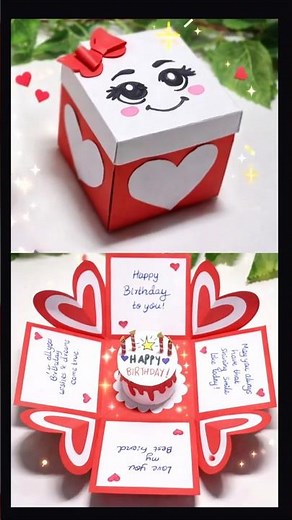DIY Explosion Box Birthday Gift 🎁 | Easy Handmade Surprise Box Tutorial #diy #paper birthday Box