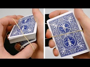 BEST CARD TRICK with RUBBER BAND - Tutorial