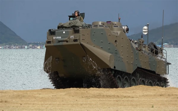 【4K】福井県原子力総合防災訓練 陸上自衛隊『AAV7』上陸