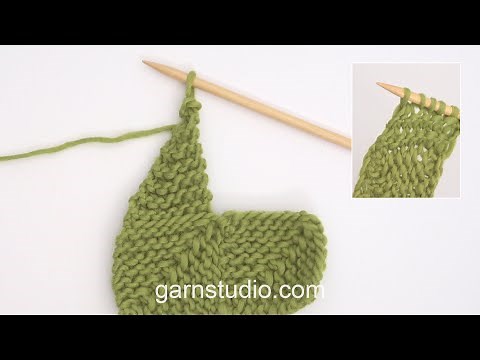 How to knit a half domino square (vertical)