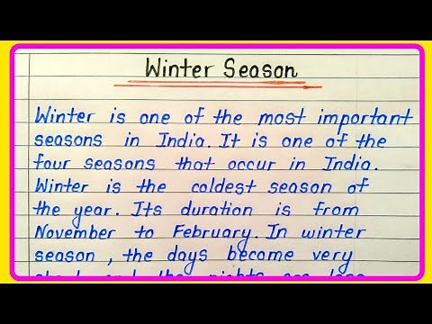 Winter season essay in english || Essay on winter season