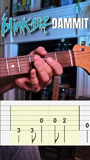 Blink 182 Dammit Riff Guitar Tutorial Tabs