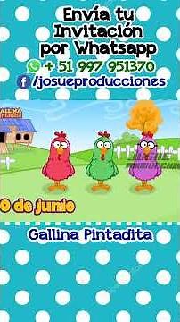 Invitacion Cumpleaños Gallina Pintadita | Birthday Invitation Lottie Dottie Chicken