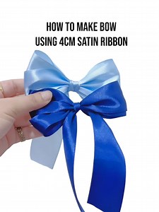 How to make Bow using 4cm Satin Ribbon.#bows #bow #ribbonbows #ribbonbow #bouquet #bouquetofflowers #ribbonflowers #ribbonroses #craft #crafters #tutorial #diy #fypシ゚viral #diy #craftersoffacebook #craftersofinstagram | Wear Thaleia