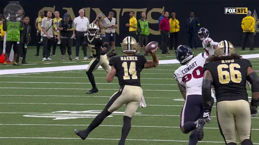 Jake Haener uncorks 19-yard dart to Jontre Kirklin while evading pressure | Saints vs. Texans Highlights | 2023 Preseason Week 3