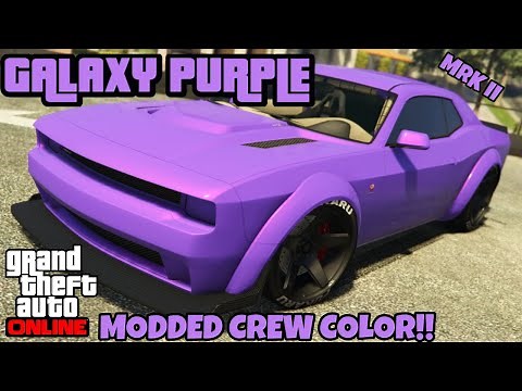 "GALAXY PURPLE (MRK II)" Modded CREW Color (HEX CODE!) | GTA ONLINE