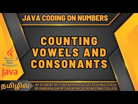 COUNTING VOWELS AND CONSONANTS USING JAVA IN TAMIL