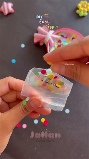 DIY easy party popper 🎉 💖 #diy #craft #handmade #shortvideo #papercraft