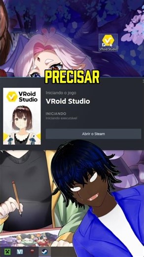 CREATING YOUR FREE VTUBER MODEL IN VROID STUDIO - EP 1 #vroid #arkyn_magnus #shorts #vtuberbr