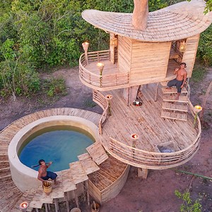 133K views · 4.3K reactions | Complete Treehouse With Pools Real Life | Survival Builder Viral | Facebook