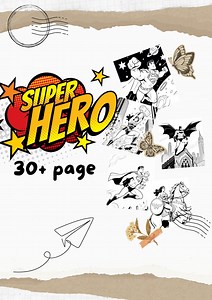 Coloring Book Superhero for Children - Etsy