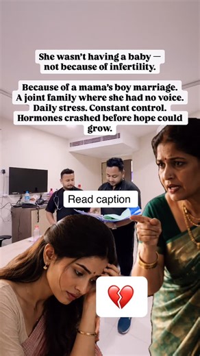DrJubair Ahmed on Instagram: "This isn’t a fertility story. It’s a mental-health + hormonal reality that nobody wants to talk about. She wasn’t childless because her body failed her. She was childless because her mind was never allowed to feel safe. A mama’s boy marriage. A joint family where every decision was supervised. What she wore. What she ate. When she slept. When she smiled. No privacy. No autonomy. No voice. Just daily instructions disguised as “care.” What medical science shows • Cont