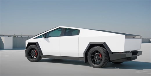 White Tesla Cybertruck Gets the World's First Custom Black Interior