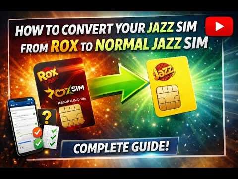 How to convert your rox sim to normal jazz sim|Apne rox sim ko normal jazz sim main kasy tabdil Kare