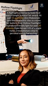 A teenager invented a flashlight that runs on nothing but the warmth of a human hand. #discovery #historyinthemaking #education #knowledgeispower | Histora