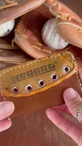 Repurposed Baseball Glove Leather Wallet - Handmade