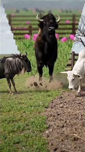 Wildebeest vs Cow vs Bison