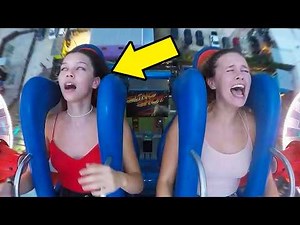 Girls Fainting During Launch | 20 Absolute Funniest Slingshot Ride Reaction