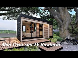 ✔ CABAÑA DE MADERA PEQUEÑA MODERNA- MINICASA DE 20m2. SMALL MODERN HOUSE. ✔Modern tiny house