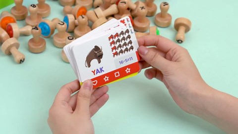 Alphabet Number Stamps for Kids, Wooden ABC Spelling Letter Stampers Set with Flashcard Mathematics Learning Number Stampers Arts & Crafts Supplies, Montessori Toy Gifts for 3 4 5 Year Old