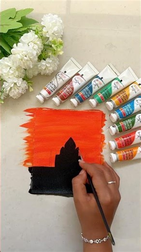Easy Taj Mahal Sunset Painting | Acrylic Painting for Beginners Step by Step