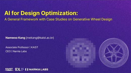AI for Design Optimization: A General Framework with Case Studies on Generative Wheel Design | Namwoo Kang