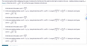 The numerical aperture (NA) is defined as the angle of incidenc... | Filo