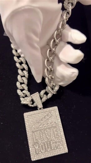 MaovoJewelry Cuban Link LIVE YOURS Pendant Chain 50.8cm #jewelry #chain #cubanlink