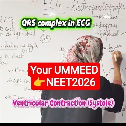 QRS complex in ECG🫀Body fluid & circulation #neet2026 #biology #vipinsir #ytshorts #pwians #MBBS #pw