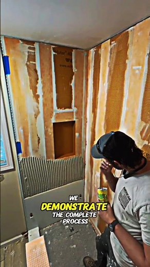 Professional Wall Tiling Installation Tutorial | Step-by-Step Shower Wall Setup🇺🇸