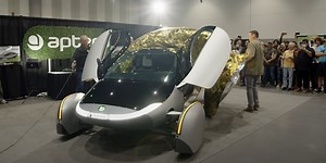 aptera unveils its 'gamma' solar EV prototype at fully charged LIVE 2022