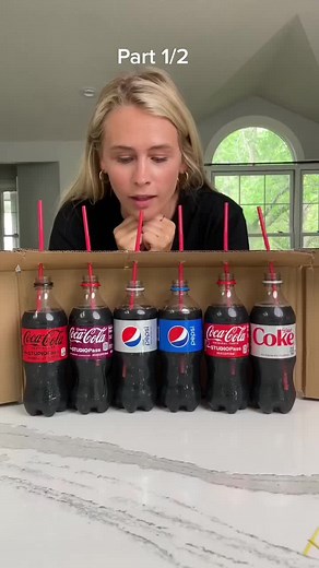 Blind Taste Test Game with Diet Pepsi, Diet Coke, and Coke