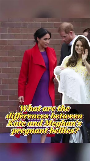 What are the differences between Kate and Meghan's pregnant bellies?#royal #kate #katemiddleton #meghan #princeharry