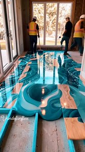 Amazing galaxy epoxy flooring interior design. Home design, home decor, home renovation, real estate | Vandefanflex