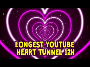 Free Double Neon Pink Lights Love Heart Tunnel TikTok Trend Abstract Background Loop 12h 4k 60fps