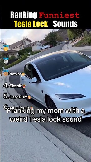 Ranking Funniest Tesla Lock Sounds😂