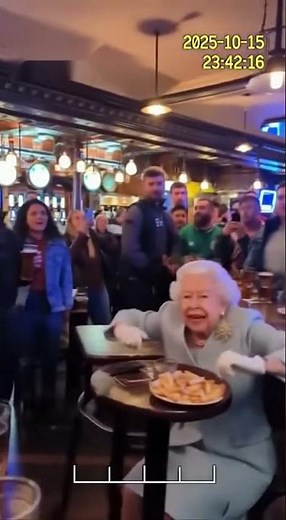 The Queen of England — Drunk and Dancing on a Table