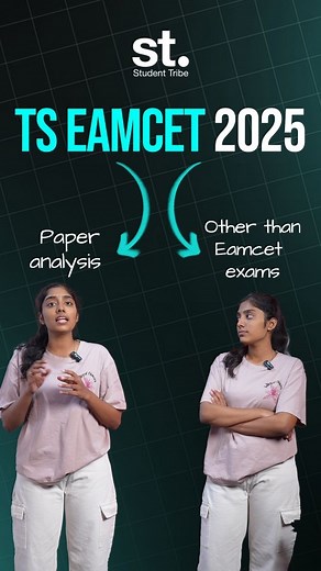 Student Tribe on Instagram: "TS EAMCET 2025 paper Analysis and Other exams you can take as an Intermediate students😌 We have listed all of them in PDF🔥💥 Share this reel to our DM and type FUTURE to get the document in your DMs🥳 Do follow @studenttribe.st for more such student related content 💥 #studenttribe #student #eamcet #intermediate [Student, Student Tribe, TS EAMCET, TS EAMCET 2025, Eamcet Paper Analysis, Engineering]"