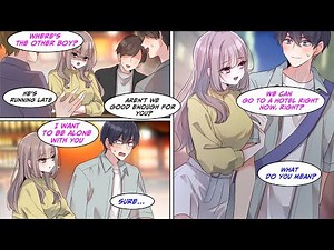 [Manga Dub] At a group date, an attractive woman was turning down every guy who approached her